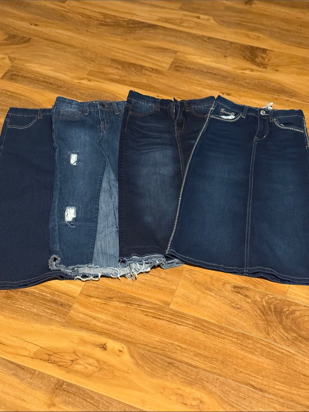 Kids Dark Blue Denim Skirt Lot - Classic Casual Style
